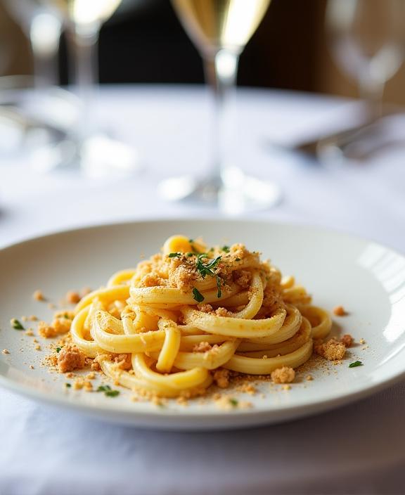 Piatto gourmet servito al ristorante